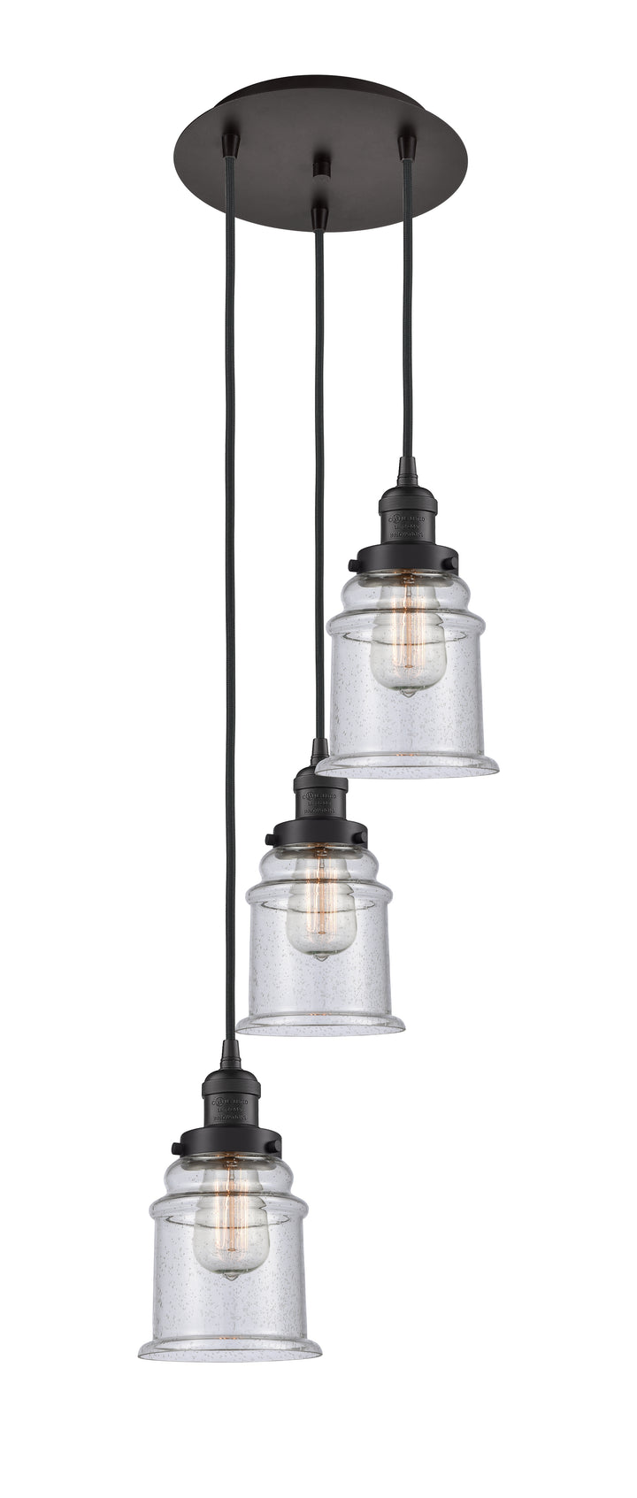 Innovations Lighting Canton 6" Multi Pendant Pendants Innovations Lighting Oil Rubbed Bronze Seedy ; Glass Type: Seedy 