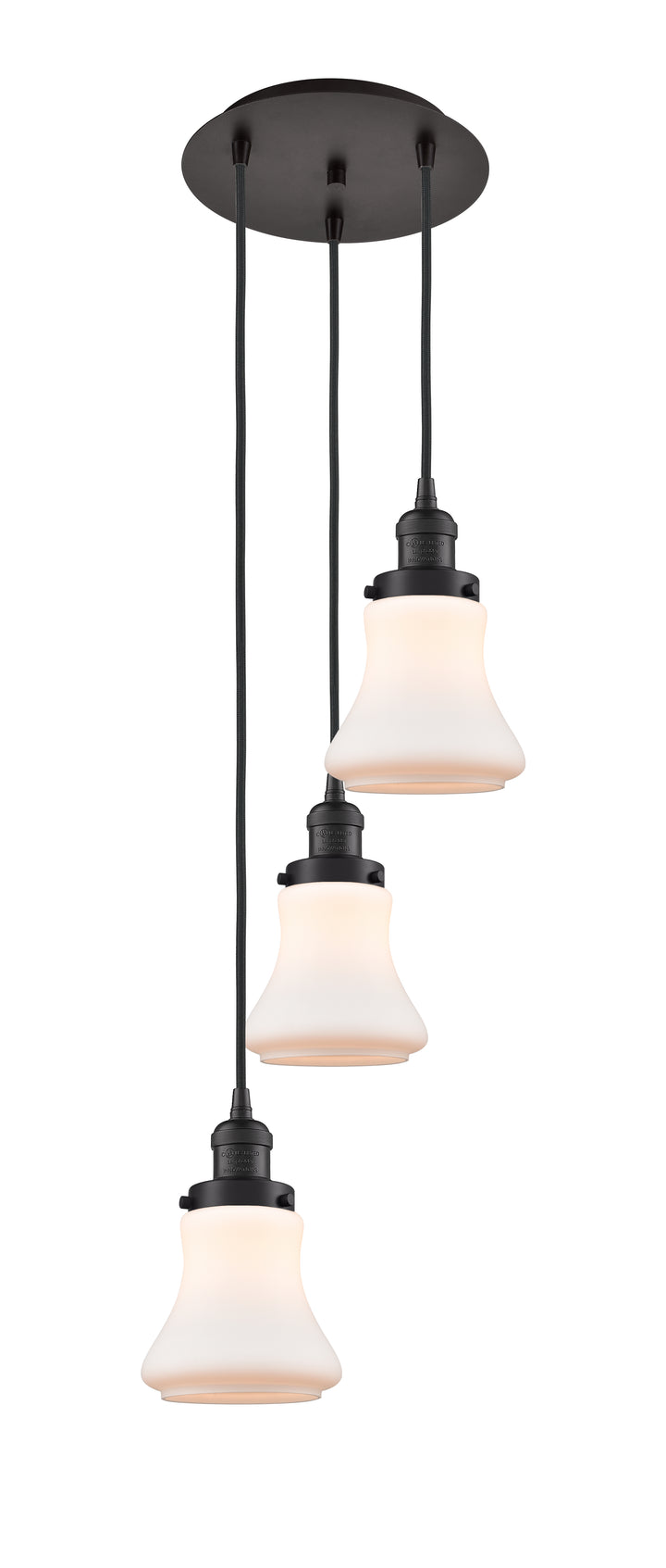 Innovations Lighting Bellmont 6" Multi Pendant Pendants Innovations Lighting Oil Rubbed Bronze Matte White ; Glass Type: Frosted 