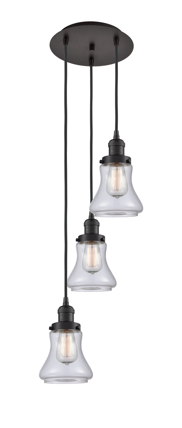 Innovations Lighting Bellmont 6" Multi Pendant Pendants Innovations Lighting Oil Rubbed Bronze Clear ; Glass Type: Transparent 