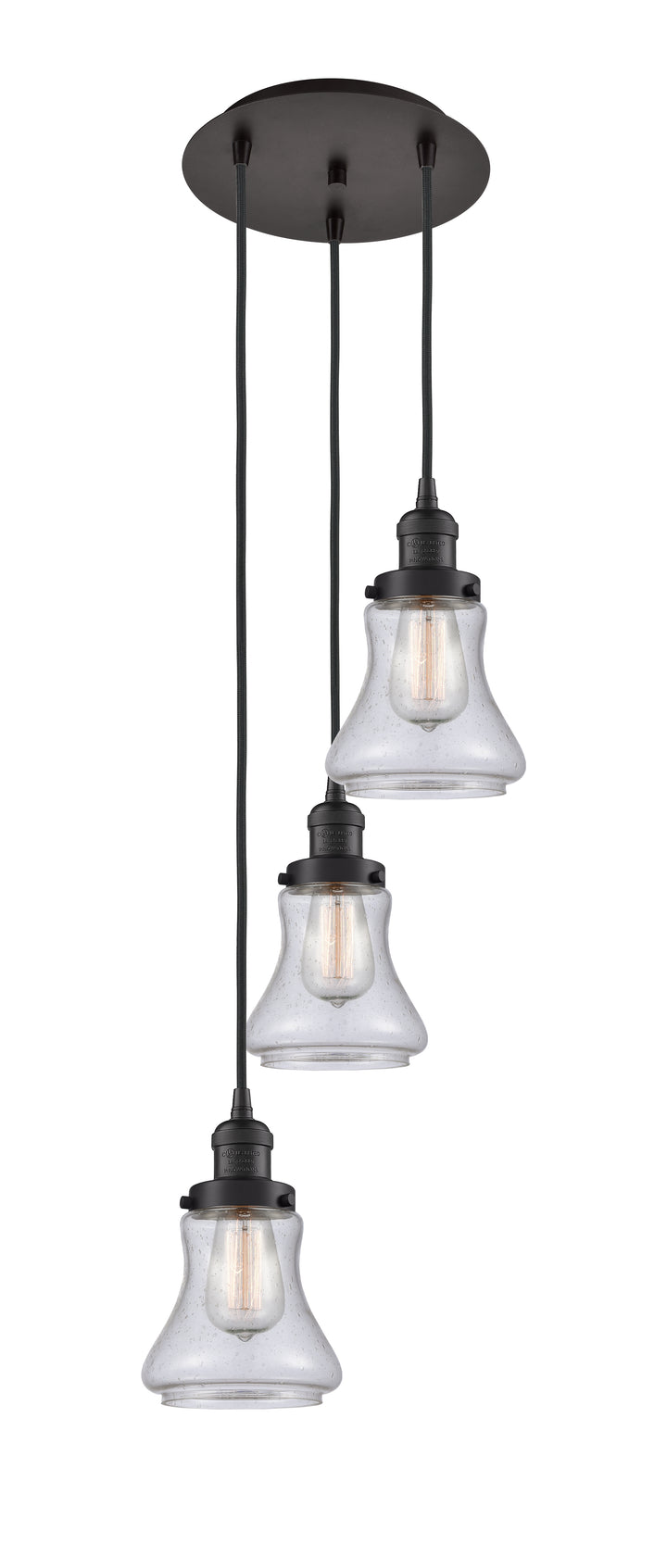 Innovations Lighting Bellmont 6" Multi Pendant Pendants Innovations Lighting Oil Rubbed Bronze Seedy ; Glass Type: Seedy 