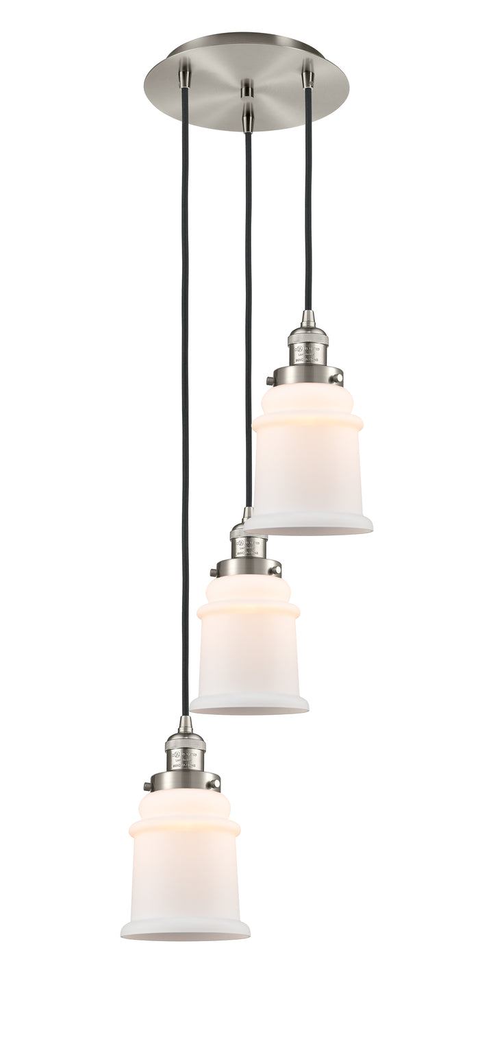 Innovations Lighting Canton 6" Multi Pendant Pendants Innovations Lighting Brushed Satin Nickel Matte White ; Glass Type: Frosted 