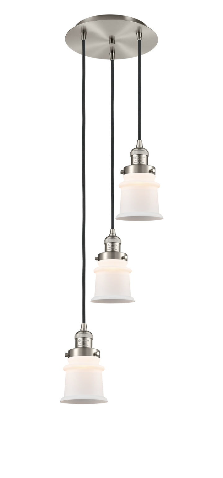 Innovations Lighting Canton 5" Multi Pendant Pendants Innovations Lighting Brushed Satin Nickel Matte White ; Glass Type: Frosted 