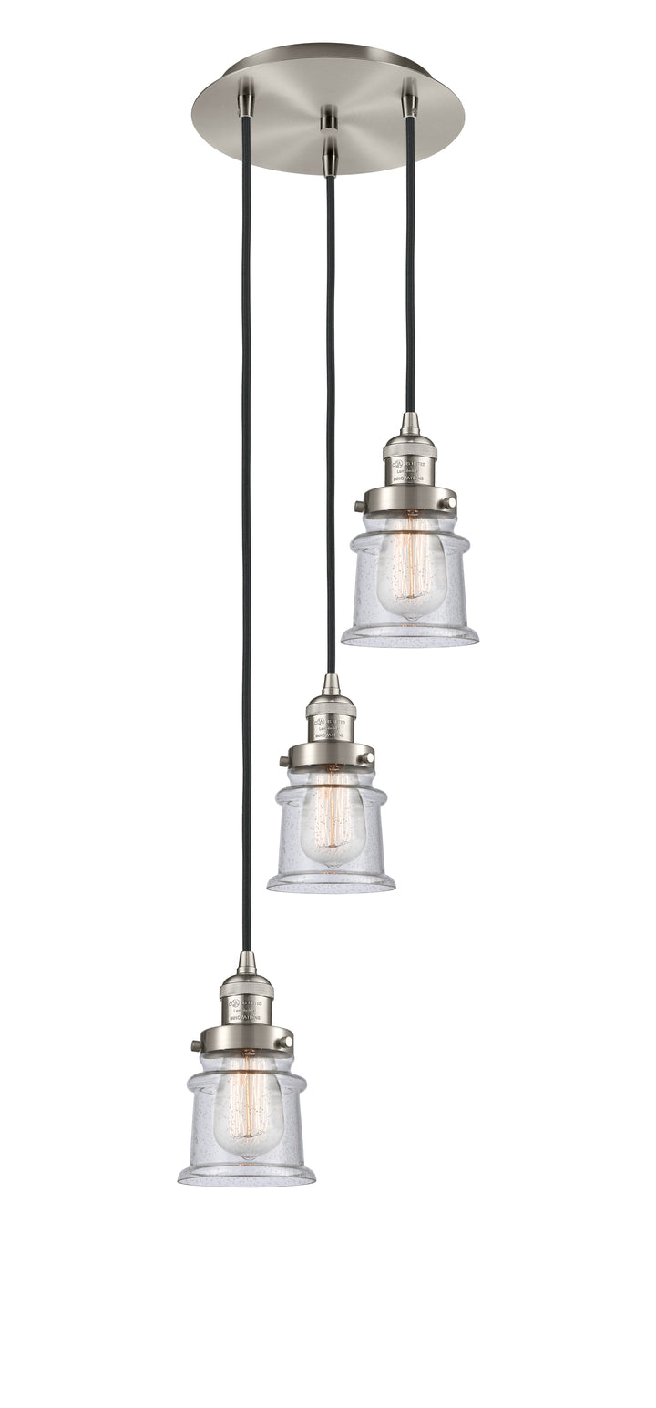 Innovations Lighting Canton 5" Multi Pendant Pendants Innovations Lighting Brushed Satin Nickel Seedy ; Glass Type: Seedy 