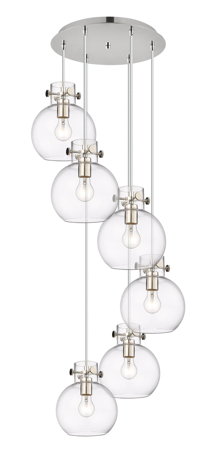 Innovations Lighting Newton Sphere 8" Multi Pendant - Polished Nickel Pendants Innovations Lighting   