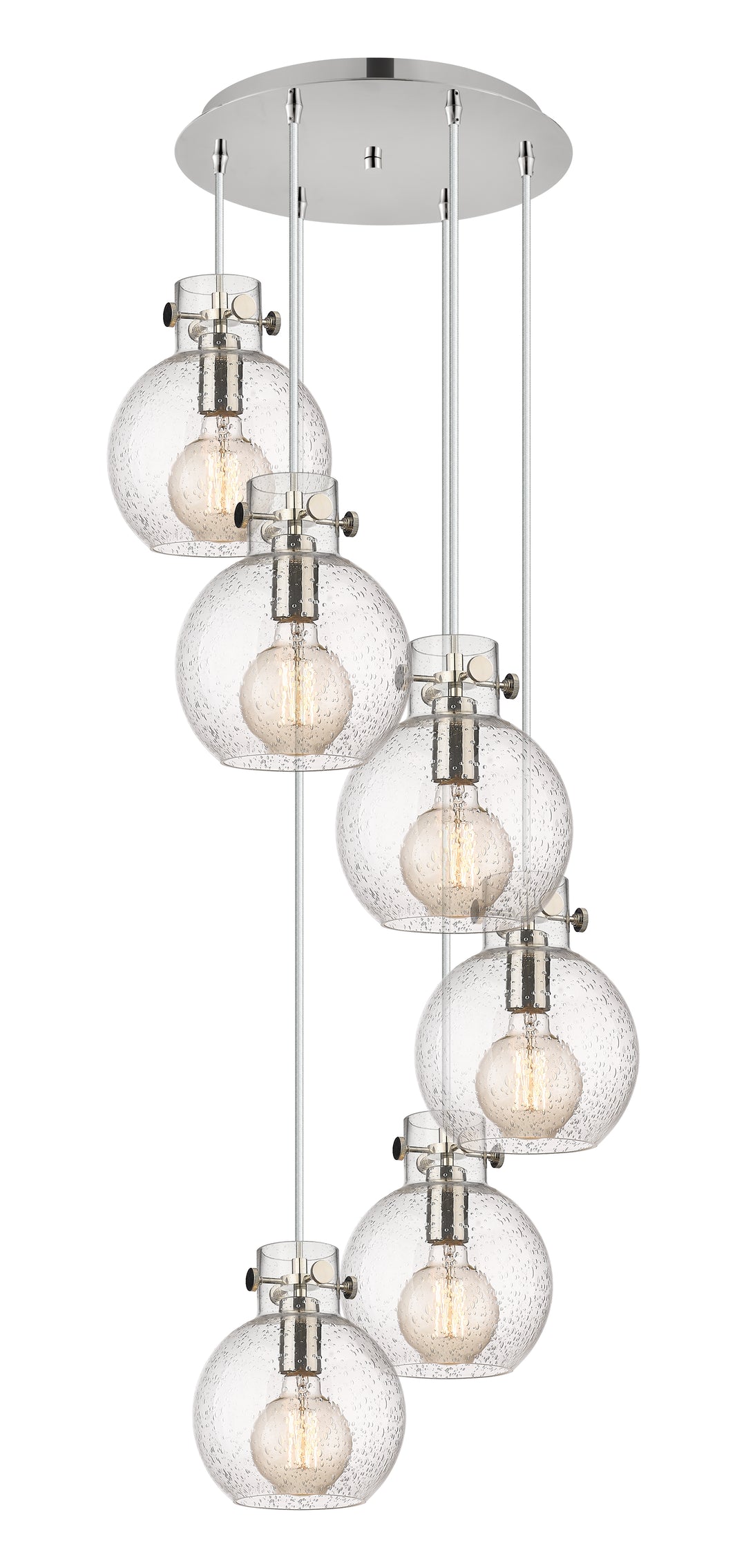 Innovations Lighting Newton Sphere 8" Multi Pendant - Polished Nickel Pendants Innovations Lighting   