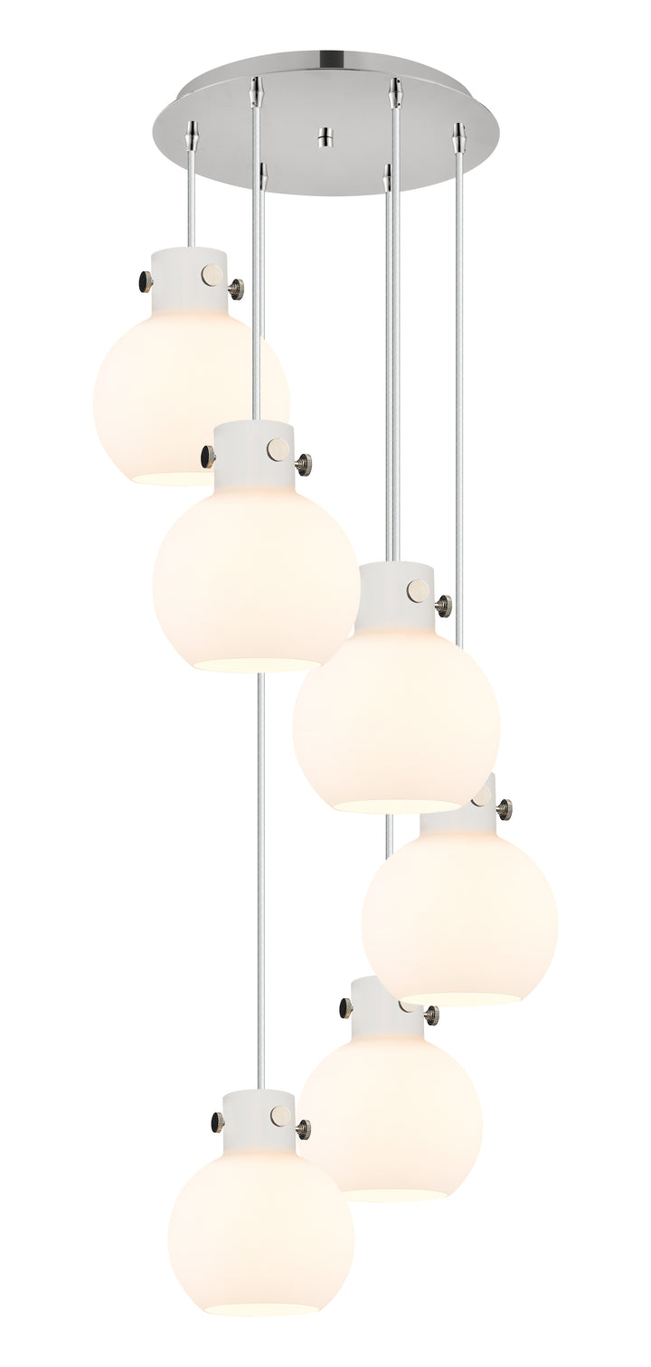 Innovations Lighting Newton Sphere 8" Multi Pendant - Polished Nickel Pendants Innovations Lighting   