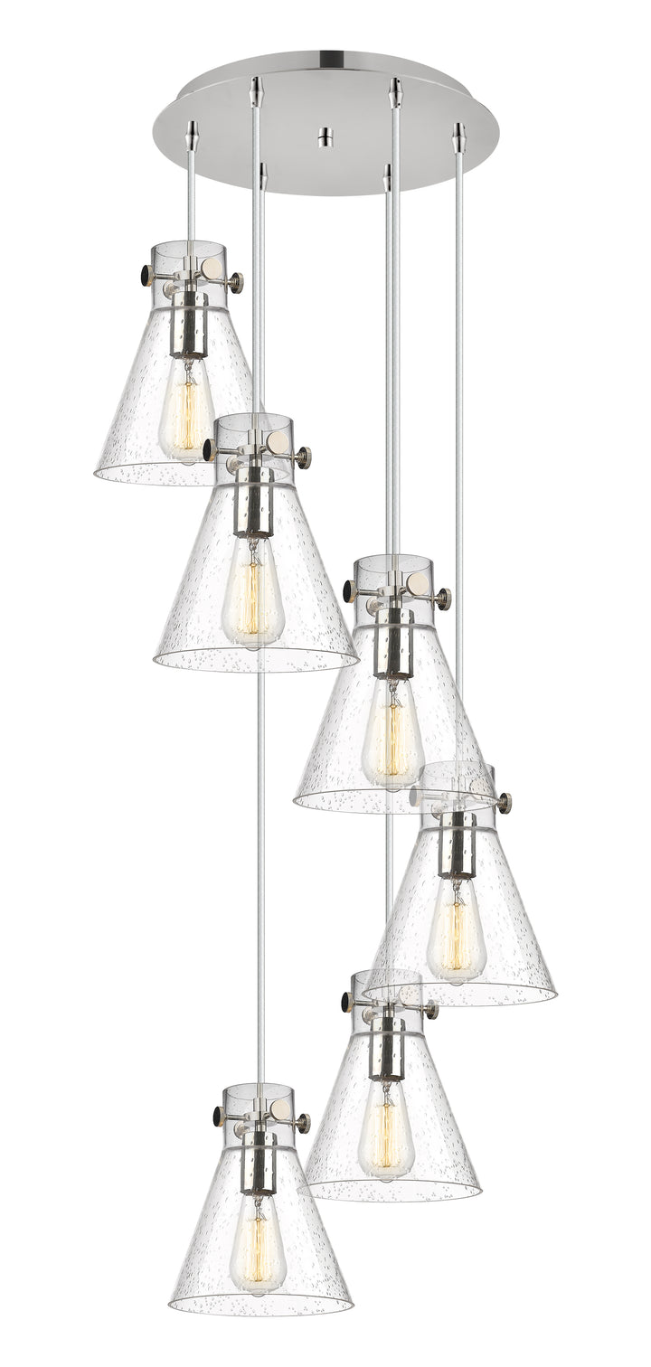 Innovations Lighting Newton Cone 8" Multi Pendant - Polished Nickel Pendants Innovations Lighting   