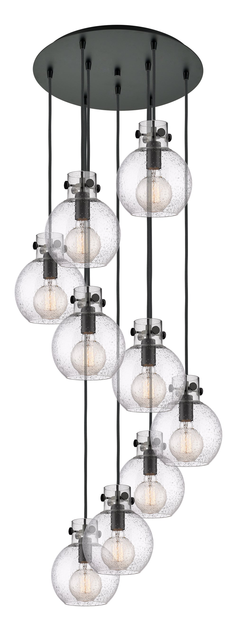 Innovations Lighting Newton Sphere 8" Multi Pendant - Matte Black