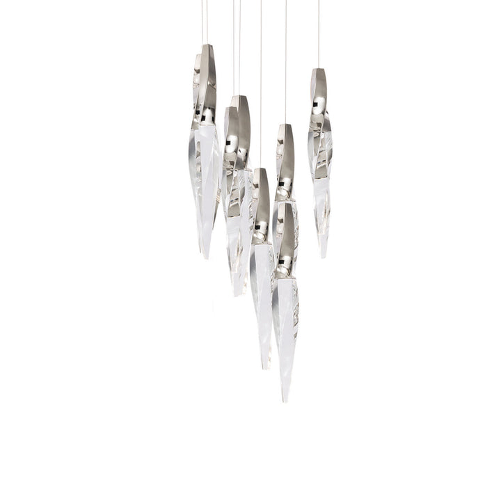 Schonbek Beyond  Kindjal 9 Light Multi-Light Pendant Pendants Schonbek Beyond Polished Nickel OPTIC CRYSTAL 