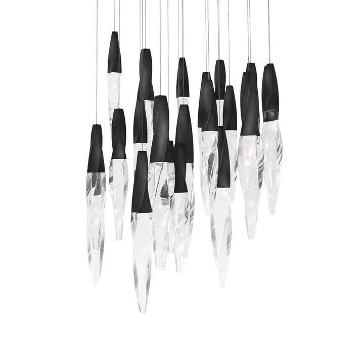 Schonbek Beyond  Kindjal 23 Light Multi-Light Pendant Pendants Schonbek Beyond Black OPTIC CRYSTAL 