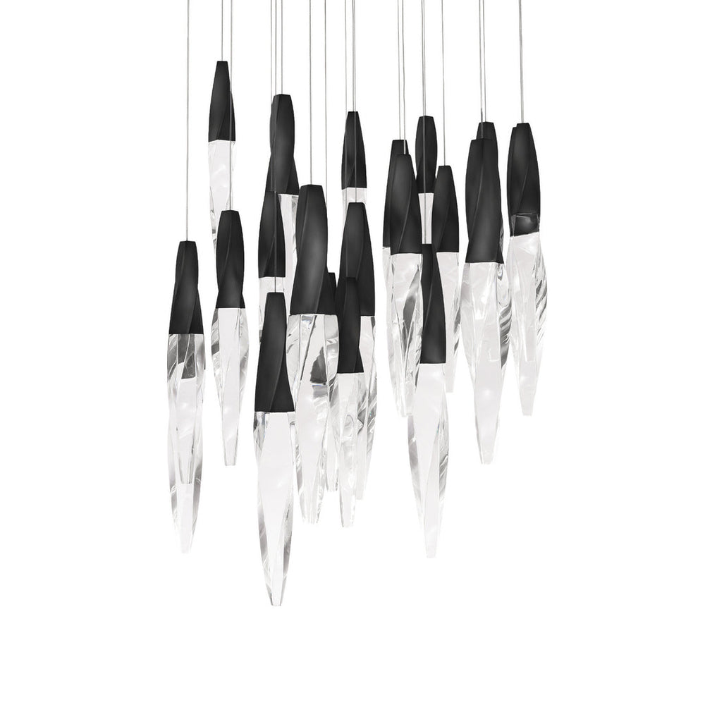 Schonbek Beyond  Kindjal 25 Light Multi-Light Pendant Pendants Schonbek Beyond Black OPTIC CRYSTAL 