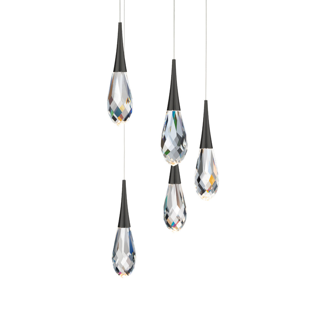 Schonbek Beyond  Hibiscus 25 Light Multi-Light Pendant Pendants Schonbek Beyond Black OPTIC CRYSTAL 