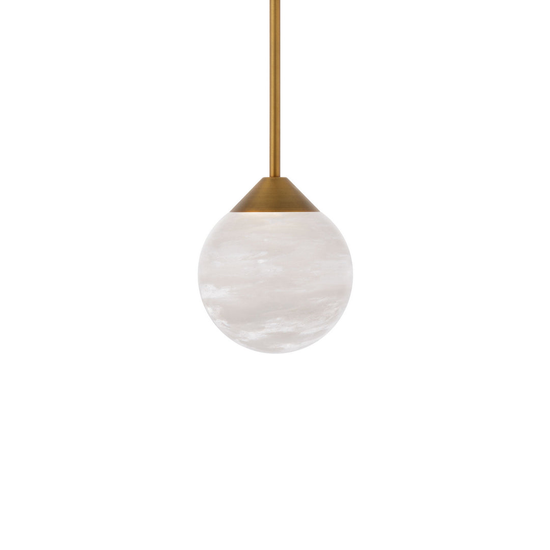 Schonbek Beyond  Quest 1 Light Mini Pendant Mini-Pendants Schonbek Beyond Aged Brass OPTIC HAZE 