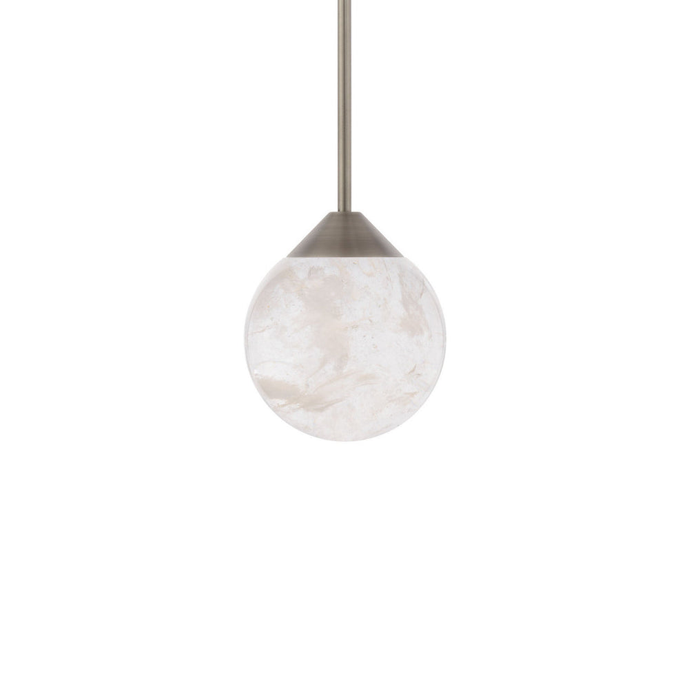 Schonbek Beyond  Quest 1 Light Mini Pendant Mini-Pendants Schonbek Beyond Brushed Nickel OPTIC HAZE 