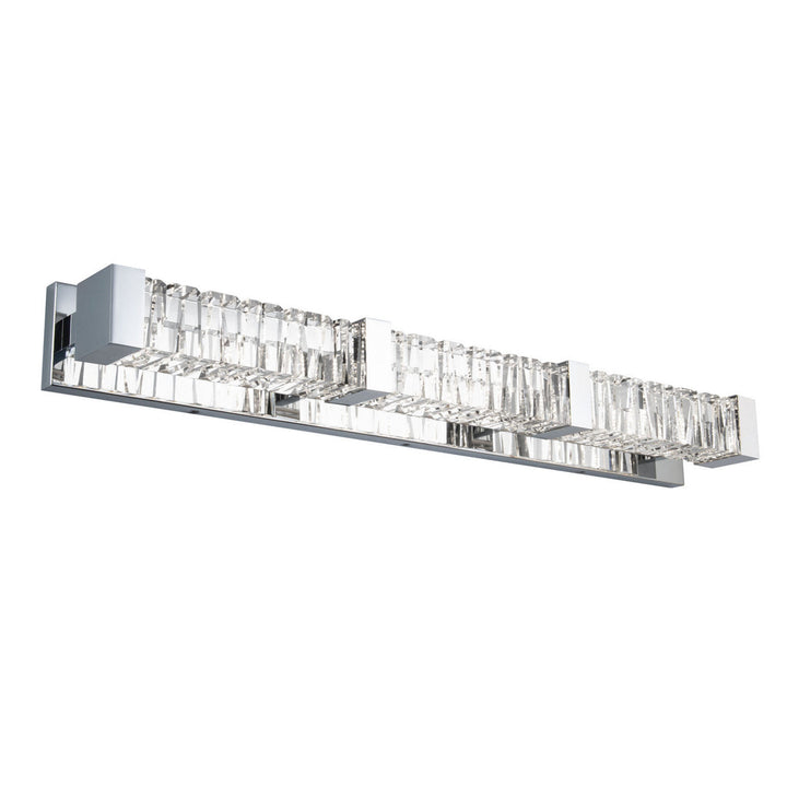 Schonbek Beyond  Guild 38in Bath Vanity & Wall Light Vanity Lights Schonbek Beyond Chrome OPTIC CRYSTAL 