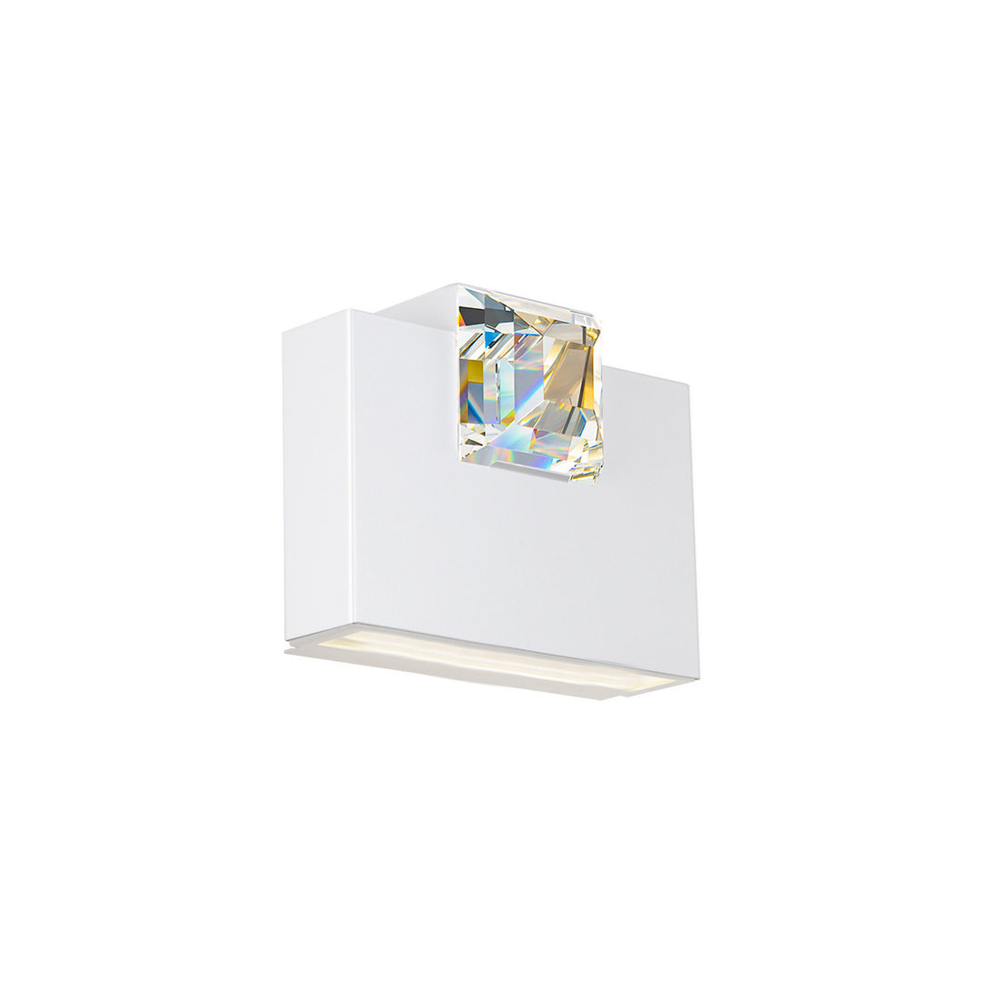 Schonbek Beyond  Madison 8in Wall Sconce Wall Sconces Schonbek Beyond White CRYSTALS FROM SWAROVSKI 