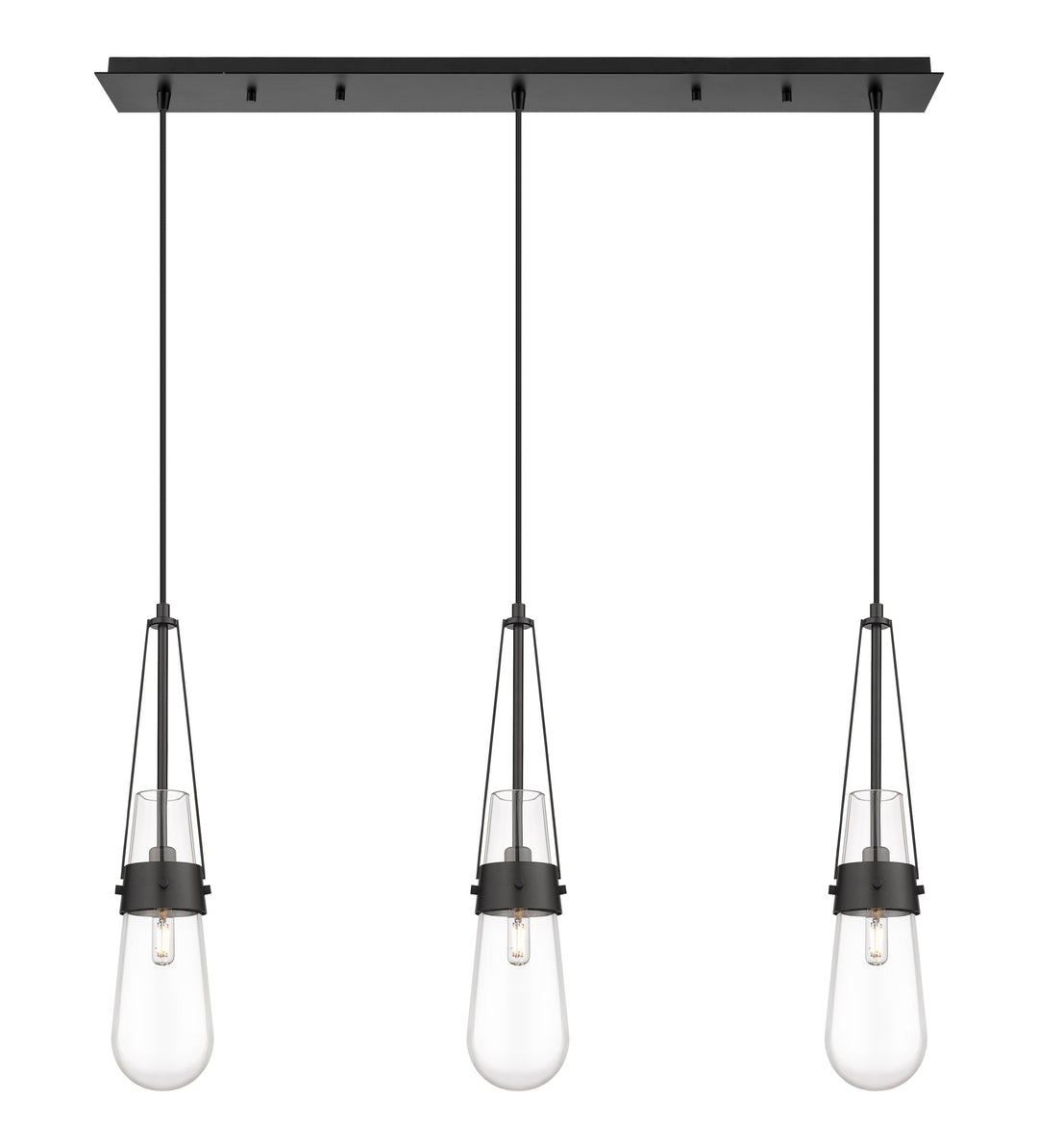 Innovations Lighting Milan 4" Linear Pendant - Matte Black Pendants Innovations Lighting   