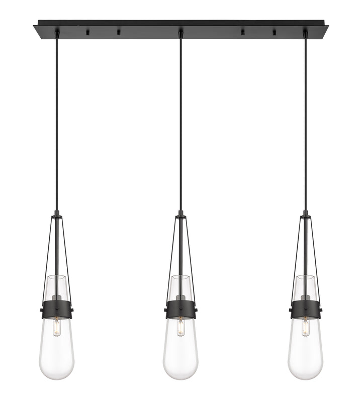 Innovations Lighting Milan 4" Linear Pendant - Matte Black Pendants Innovations Lighting   