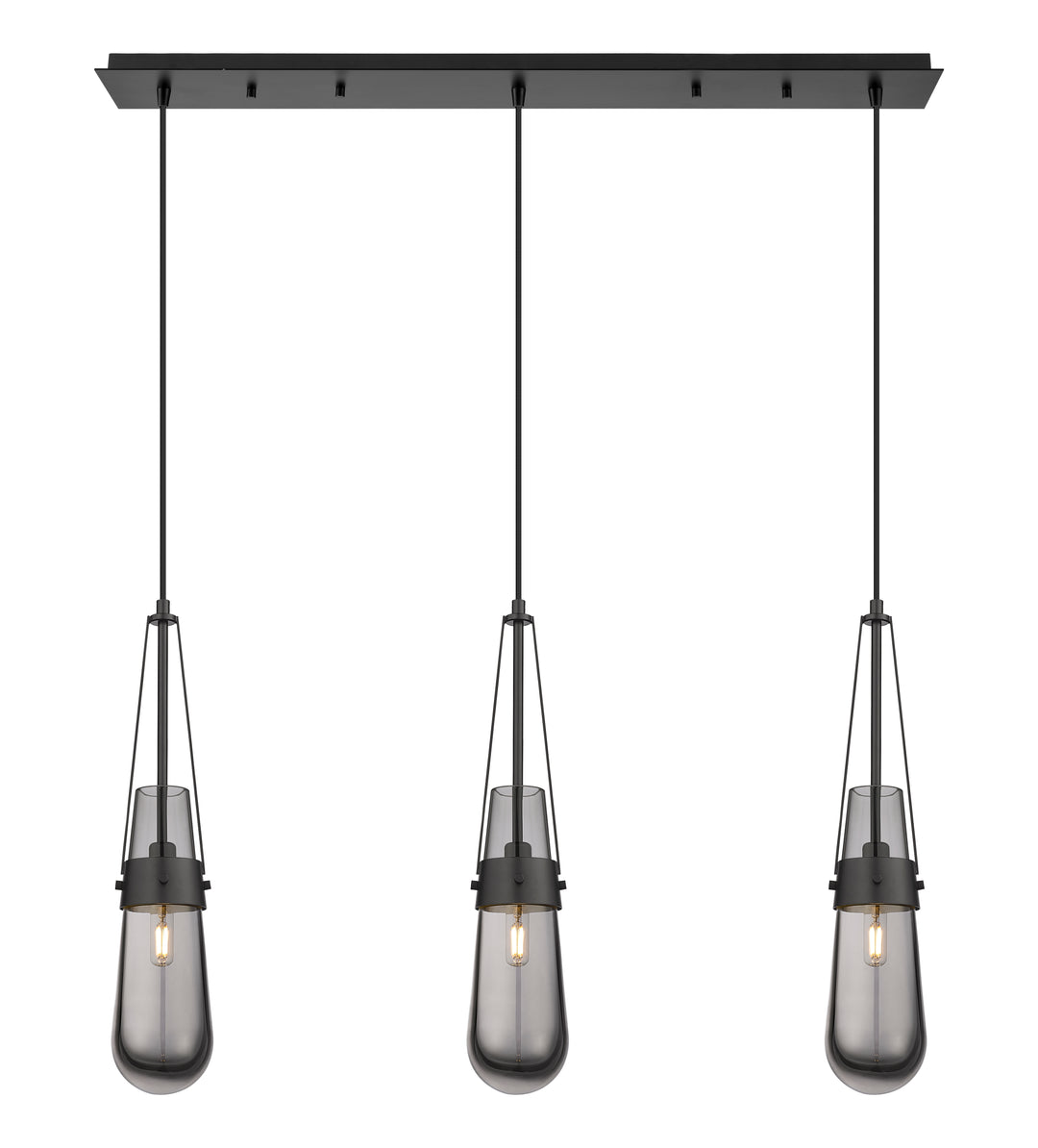 Innovations Lighting Milan 4" Linear Pendant - Matte Black Pendants Innovations Lighting   