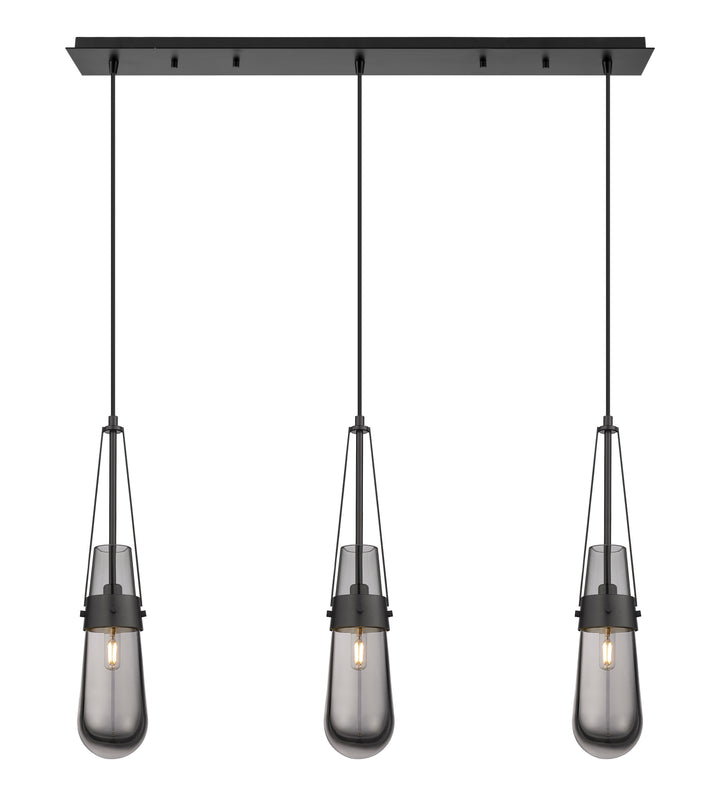 Innovations Lighting Milan 4" Linear Pendant - Matte Black Pendants Innovations Lighting   