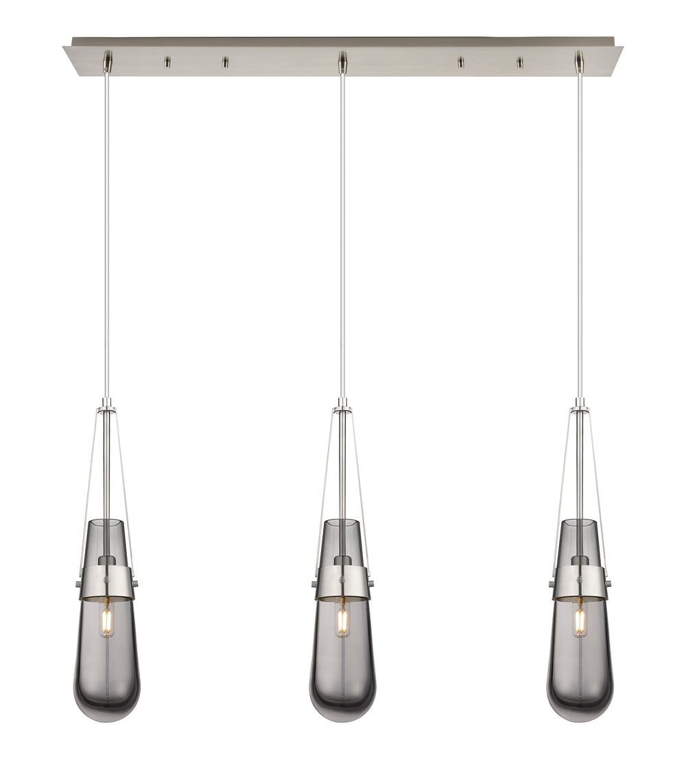 Innovations Lighting Milan 4" Linear Pendant - Brushed Satin Nickel Pendants Innovations Lighting   