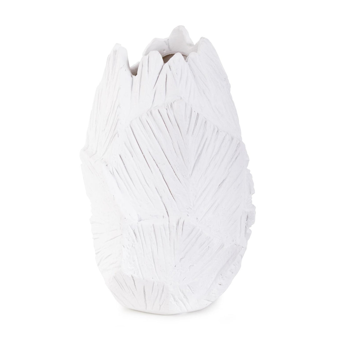 Howard Elliott Collection Abstract Elm Short Vase in White Vases Howard Elliott Collection   