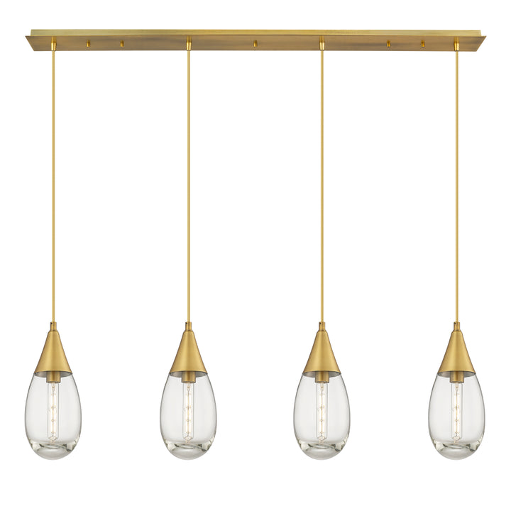 Innovations Lighting Malone 6" Linear Pendant - Brushed Brass Pendants Innovations Lighting   