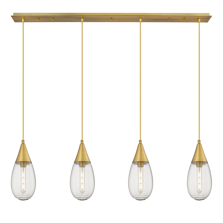 Innovations Lighting Malone 6" Linear Pendant - Brushed Brass Pendants Innovations Lighting   