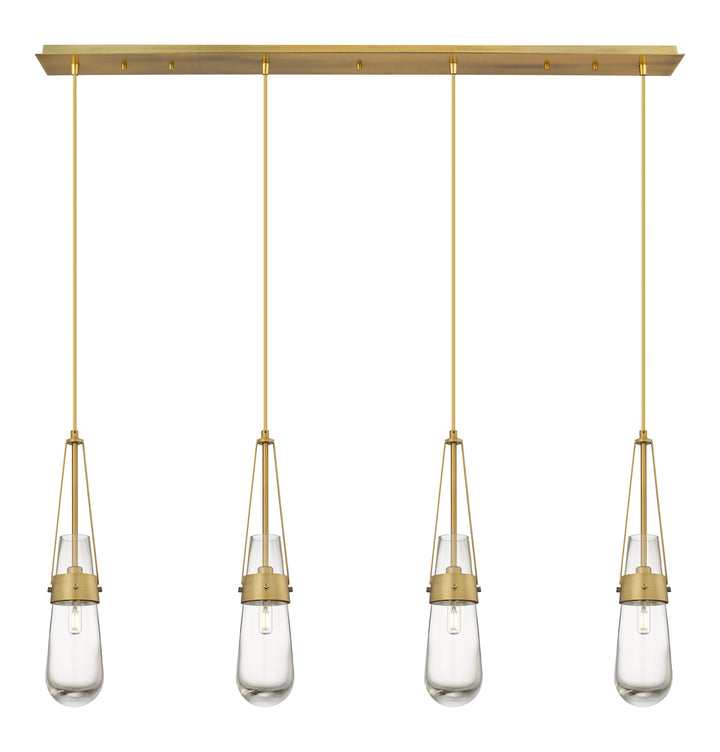 Innovations Lighting Milan 4" Linear Pendant - Brushed Brass Pendants Innovations Lighting   