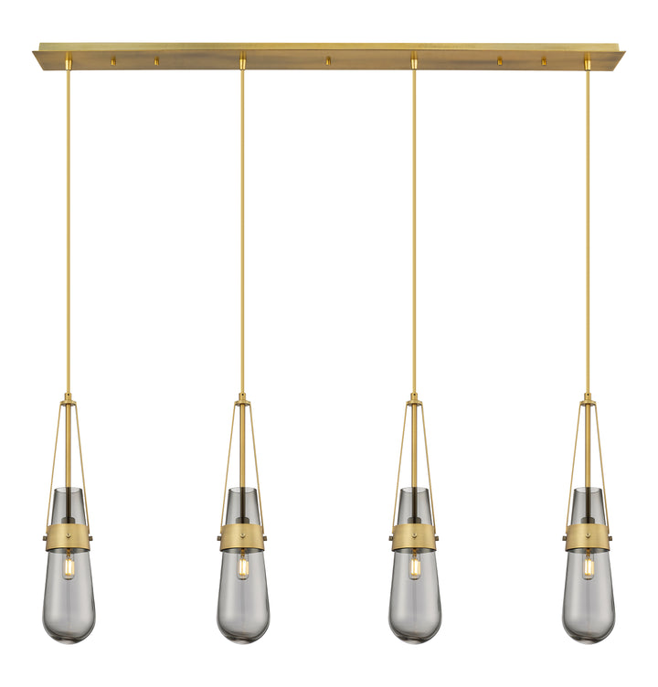 Innovations Lighting Milan 4" Linear Pendant - Brushed Brass Pendants Innovations Lighting   