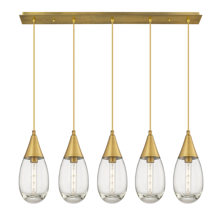 Innovations Lighting Malone 6" Linear Pendant - Brushed Brass Pendants Innovations Lighting   