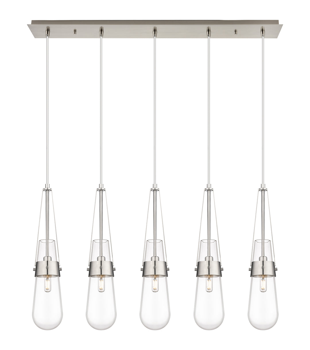 Innovations Lighting Milan 4" Linear Pendant - Brushed Satin Nickel Pendants Innovations Lighting   