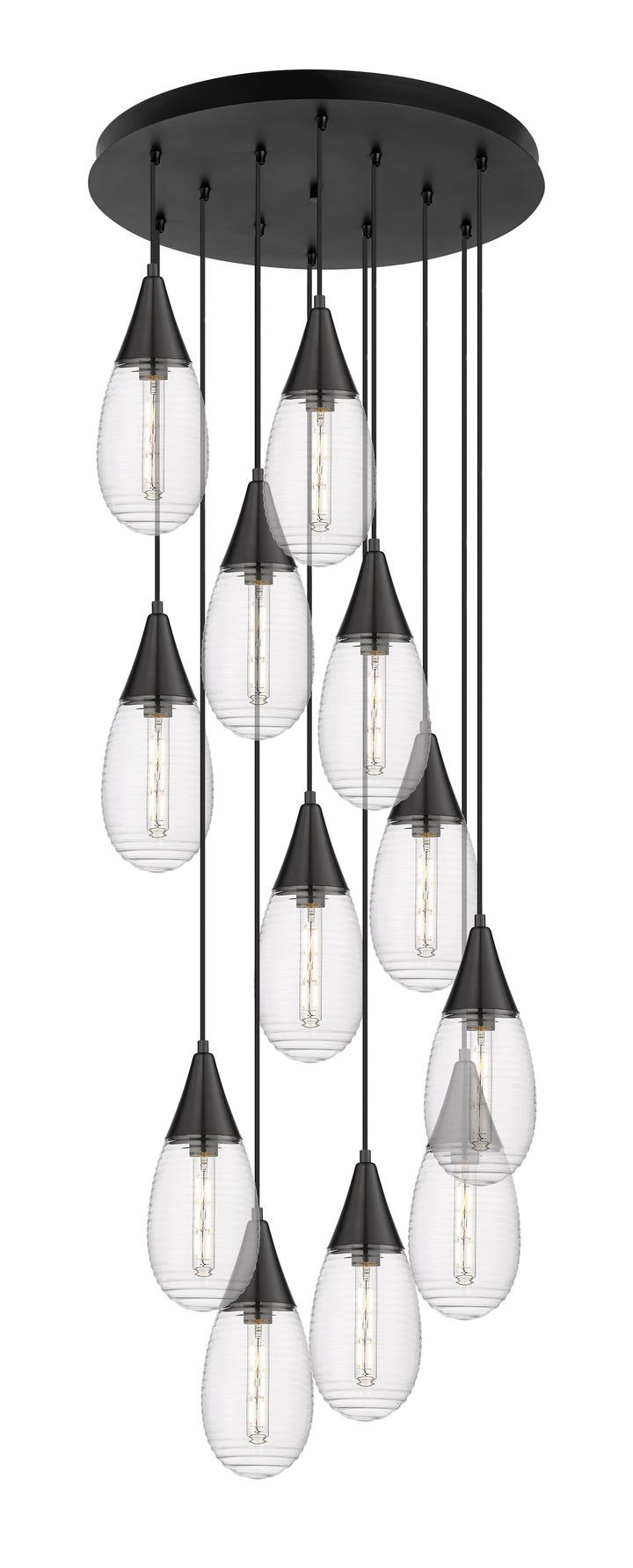 Innovations Lighting Malone 6" Multi Pendant - Matte Black Pendants Innovations Lighting   