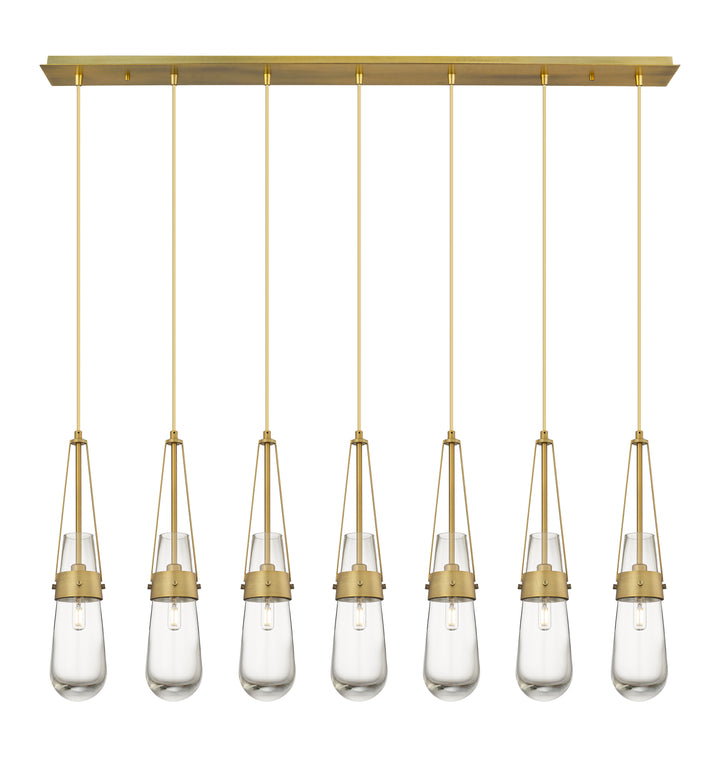 Innovations Lighting Milan 4" Linear Pendant - Brushed Brass Pendants Innovations Lighting   