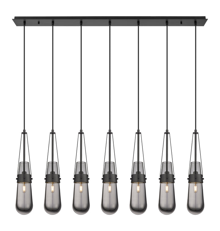 Innovations Lighting Milan 4" Linear Pendant - Matte Black Pendants Innovations Lighting   