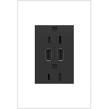 Legrand Dual USB Plus-Size Outlet Combo