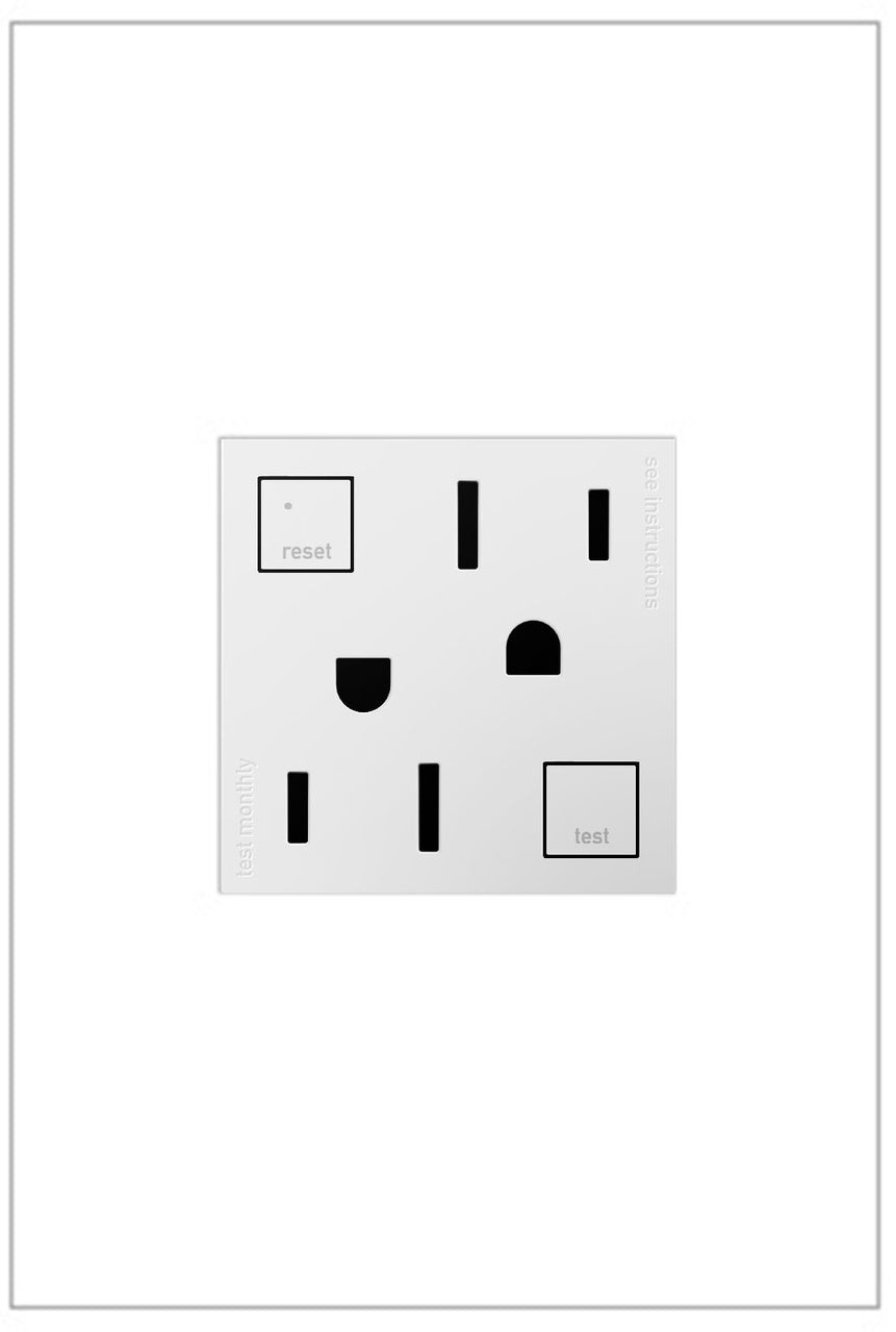 Legrand Tamper-Resistant GFCI, 15A Lighting Controls Legrand White  