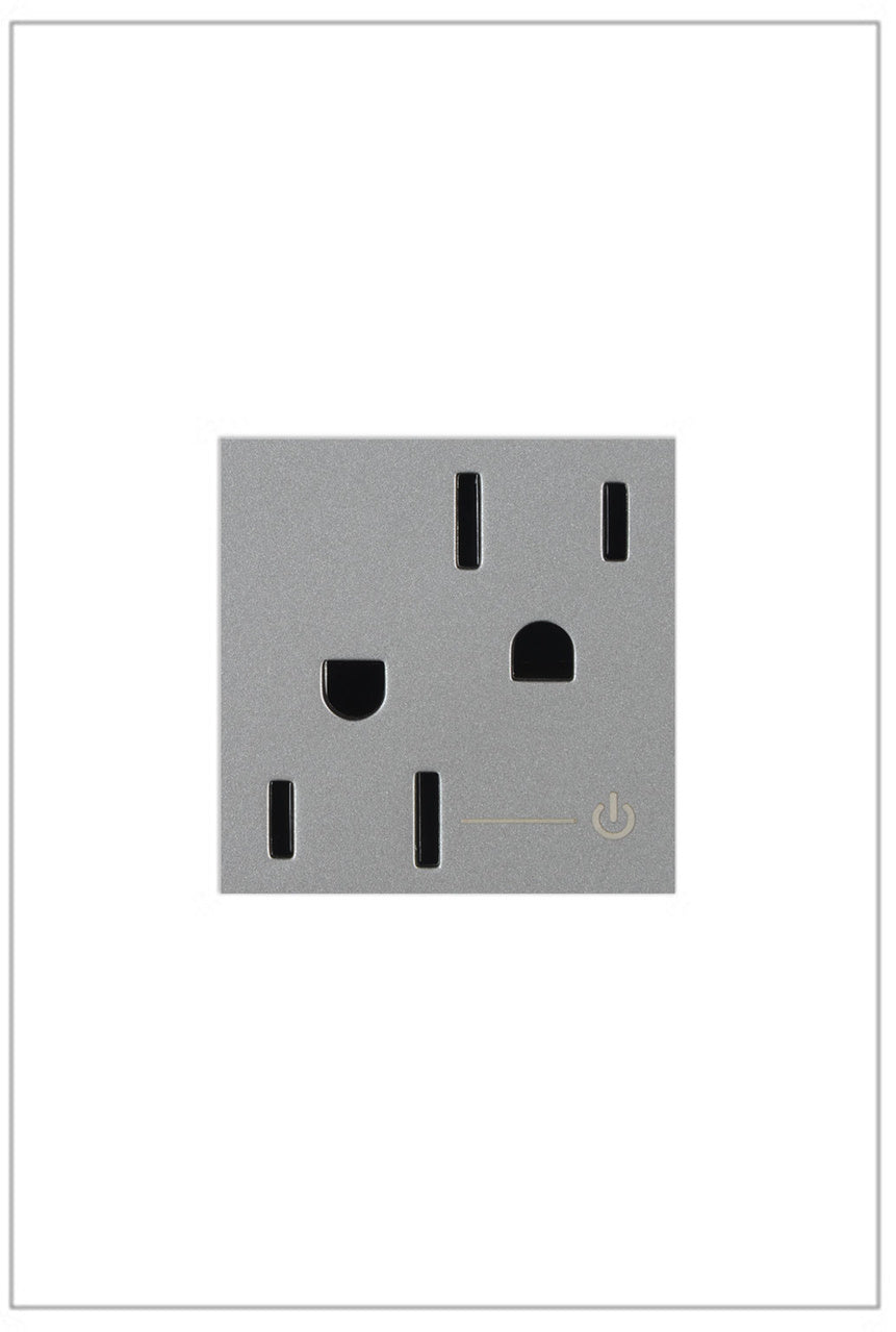 Legrand Tamper-Resistant Half Controlled Outlet Lighting Controls Legrand Magnesium  