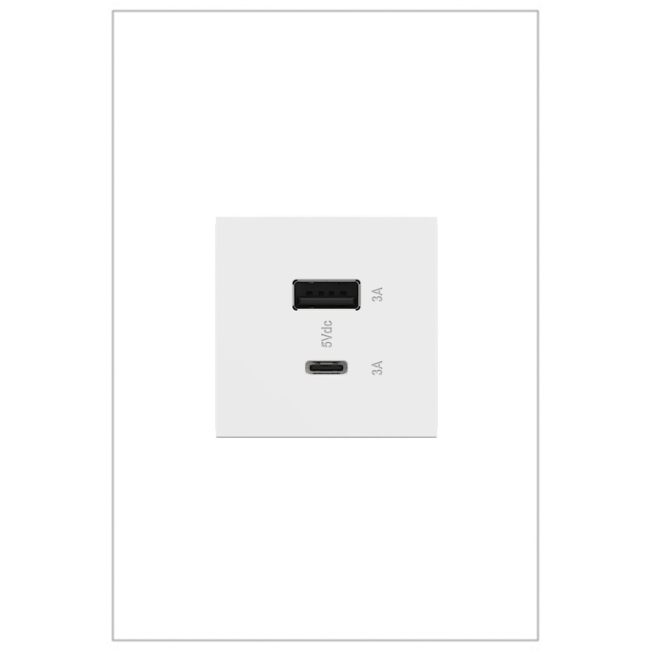 adorne Full-Size, Hybrid USB Outlet, A/C USB Outlet, Lighting Controls Legrand WHITE  