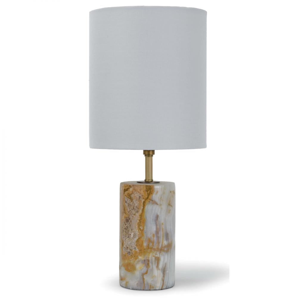 Regina Andrew Jade and Brass Mini Cylinder Lamp Lamp Regina Andrew   