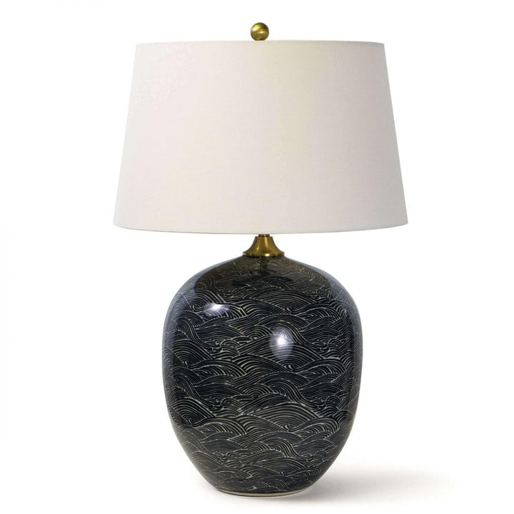 Regina Andrew  Harbor Ceramic Table Lamp (Black) Table Lamps Regina Andrew   