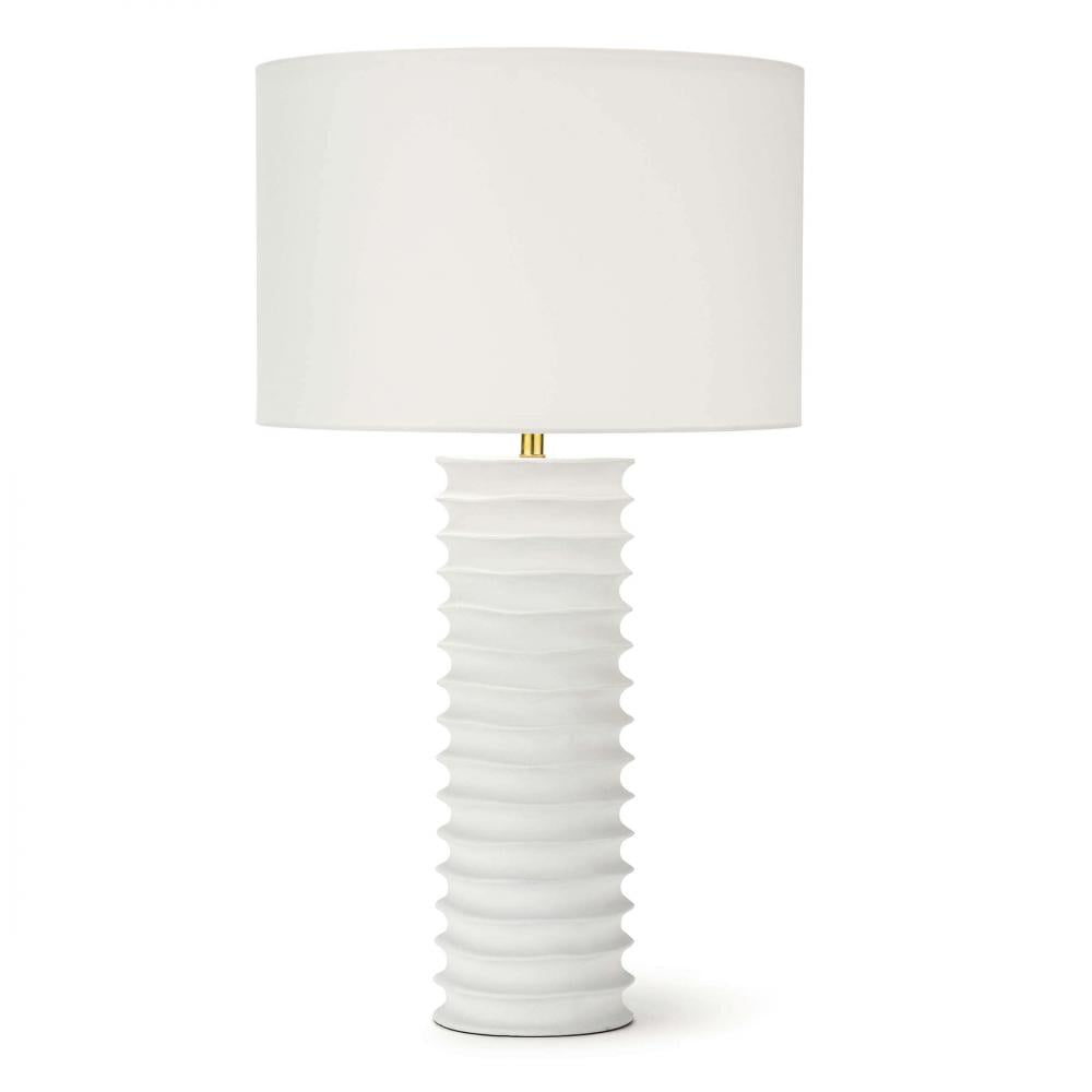 Regina Andrew  Nabu Metal Column Table Lamp (White) Lamp Regina Andrew   