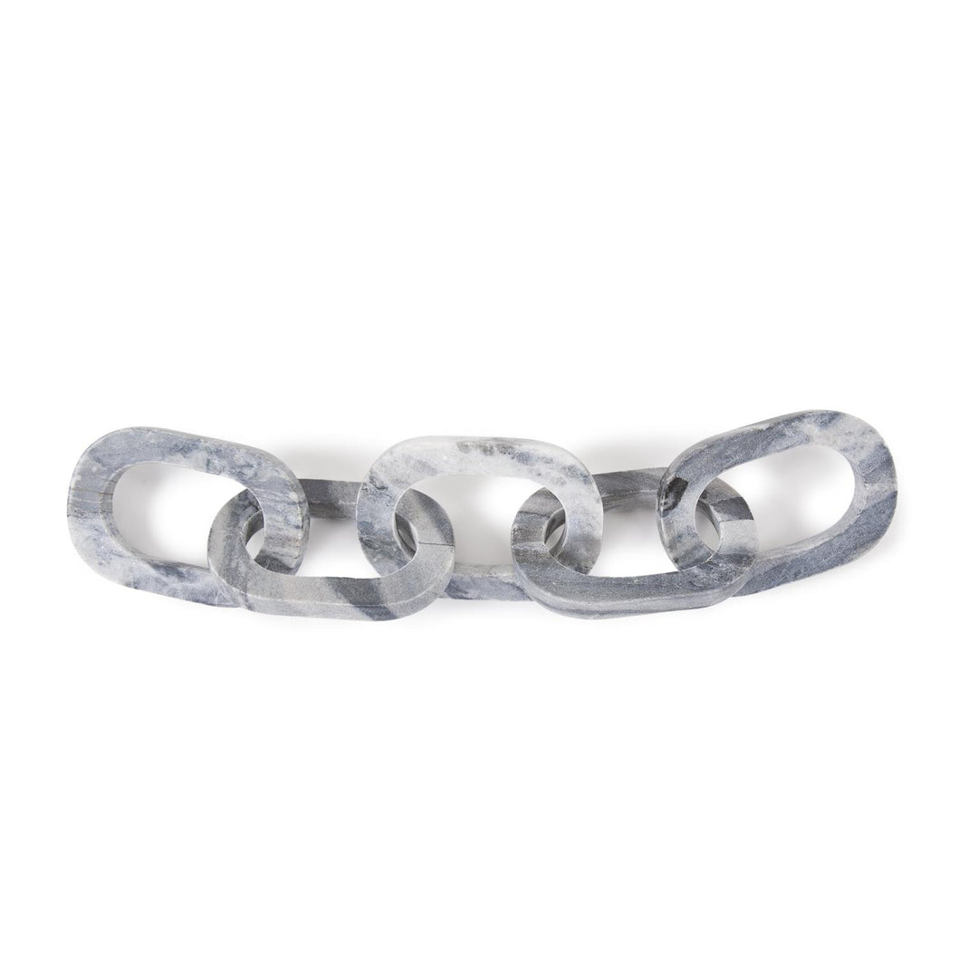 Howard Elliott Collection Makrana Gray Marble Chain Decorative Accents Howard Elliott Collection   