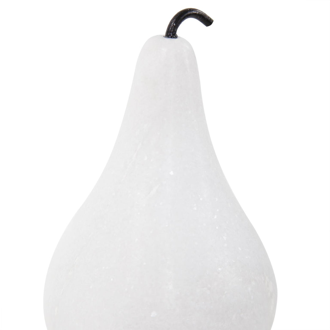 Howard Elliott Collection Newton Pear in White Marble Decorative Accents Howard Elliott Collection   