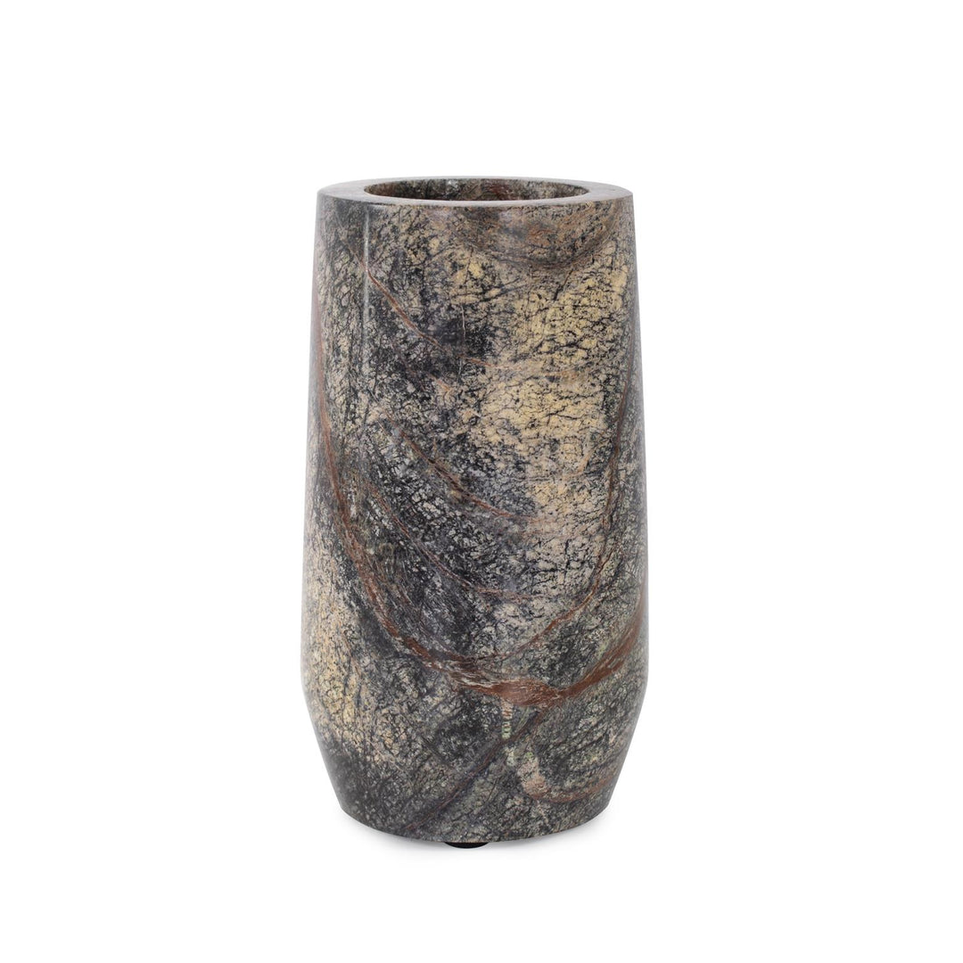 Howard Elliott Collection Juniper Moss Green Marble Vase, Short