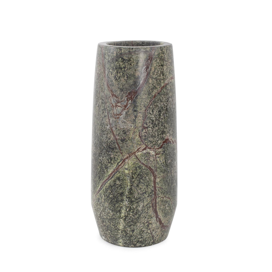 Howard Elliott Collection Juniper Moss Green Marble Vase, Tall