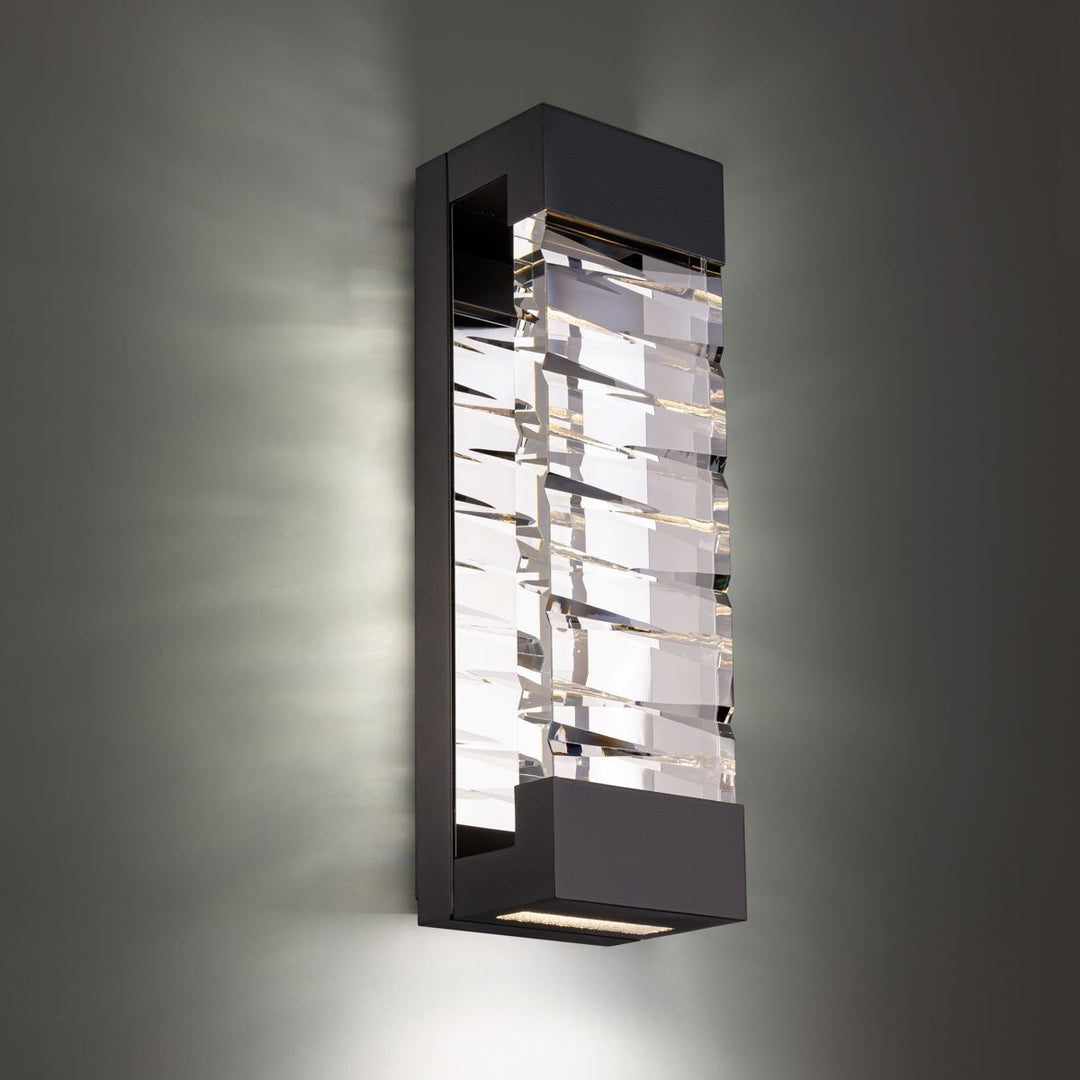 Schonbek Beyond  Labrynth 26in Outdoor Wall Light Outdoor Wall Lights Schonbek Beyond Black OPTIC CRYSTAL 