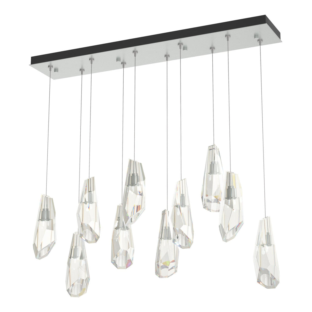 Luma Crystal Rectangular Pendant Pendants Hubbardton Forge Vintage Platinum 44.5x8.5x11.5 Crystal