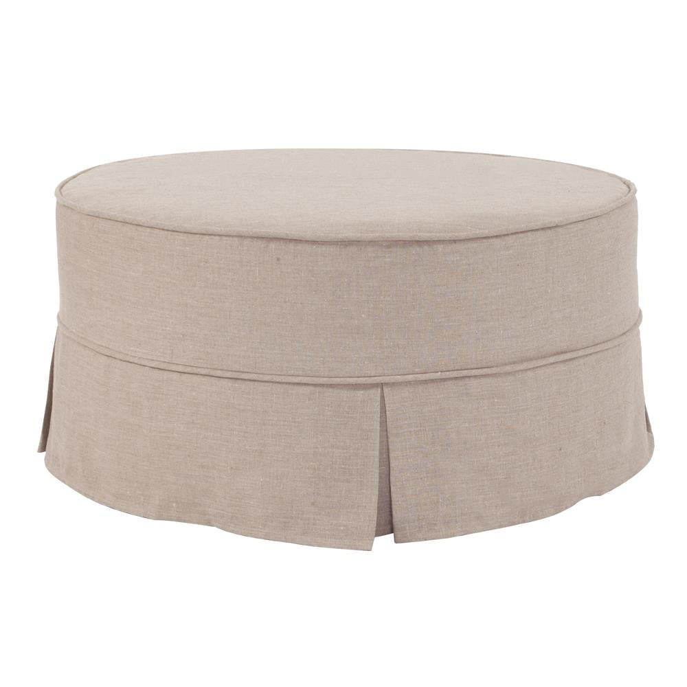 Howard Elliott Collection Universal 36 Round Linen Slub Natural - Skirted  Howard Elliott Collection   