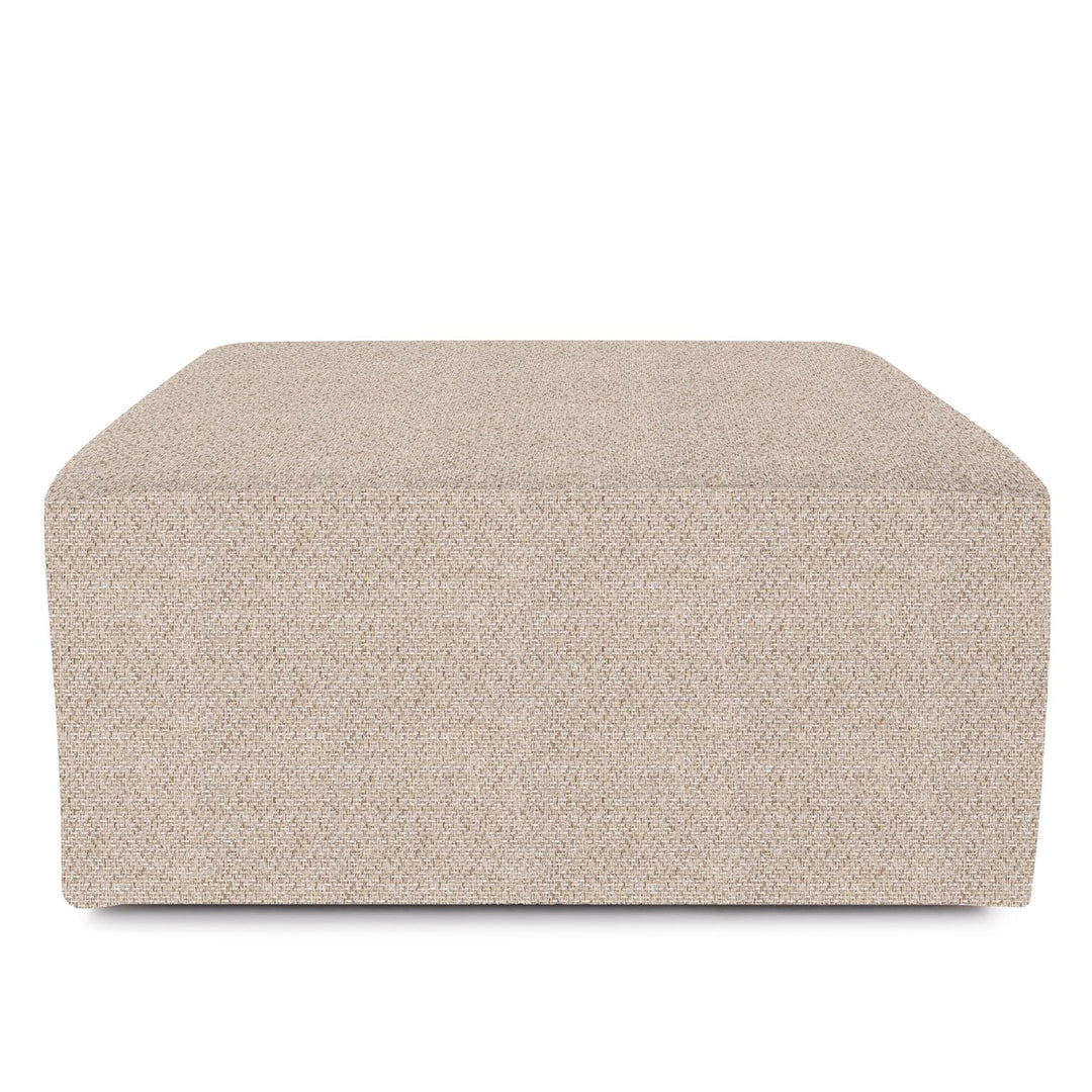 Howard Elliott Collection Universal Square Ottoman Panama Sand Ottomans Howard Elliott Collection   